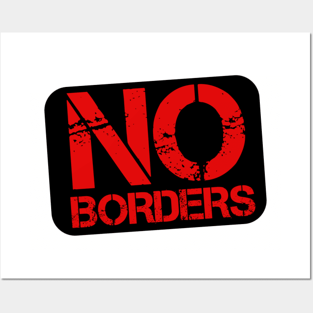 Statement against national borders. Wall Art by SpassmitShirts